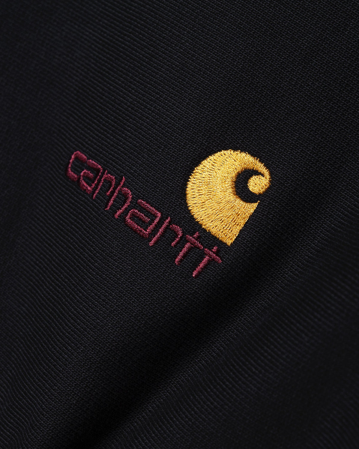 Carhartt WIP Half Zip American Script Sweat - Black | Carhartt WIP Sweaters & Knitwear | JEANSTORE