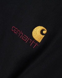 Carhartt WIP Half Zip American Script Sweat - Black | Carhartt WIP Sweaters & Knitwear | JEANSTORE