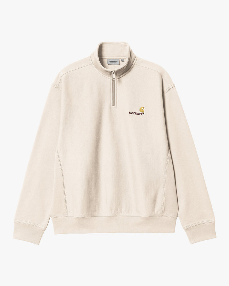 Carhartt WIP Half Zip American Script Sweat - Moonbeam