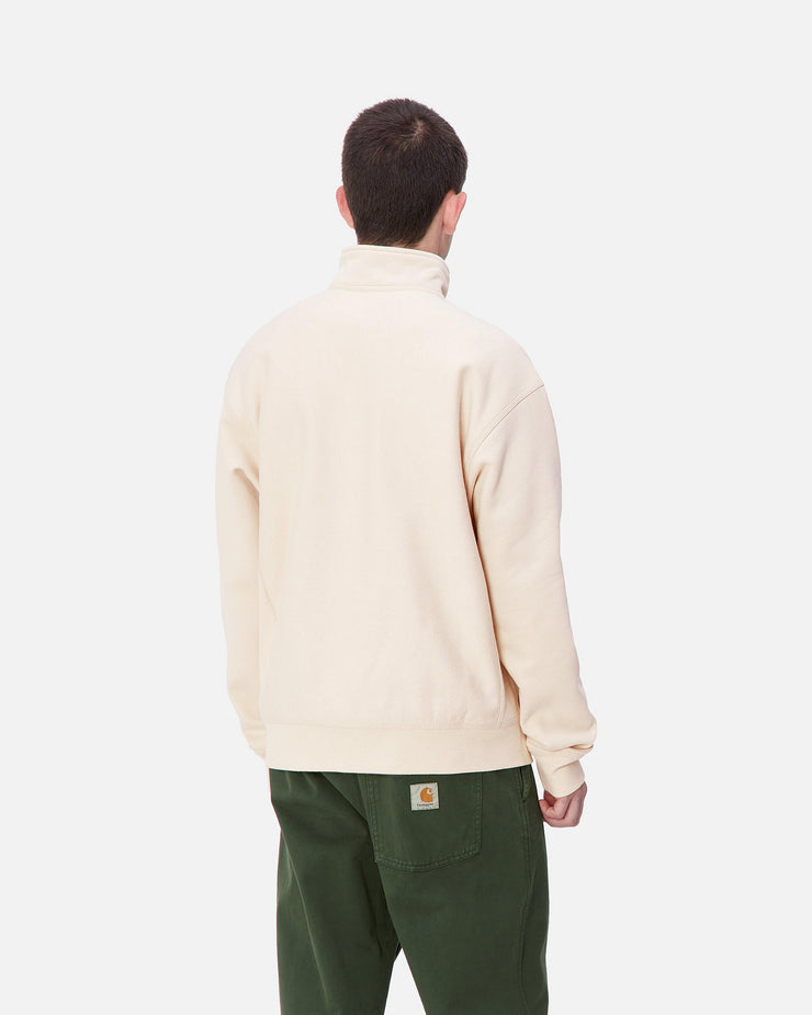 Carhartt WIP Half Zip American Script Sweat - Moonbeam