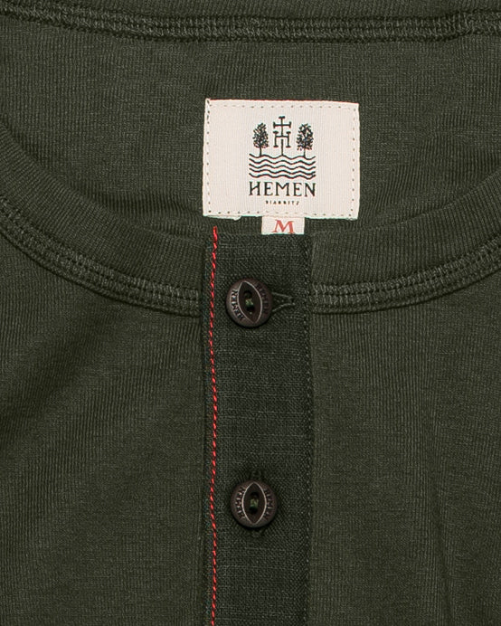 Hemen Biarritz Harri L/S Henley - Dark Forest Green | Hemen Biarritz Underwear | JEANSTORE