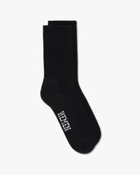 Hemen Biarritz HMN04 Organic Cotton Rib Sport Socks - Black | Hemen Biarritz Socks | JEANSTORE
