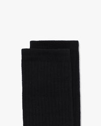 Hemen Biarritz HMN04 Organic Cotton Rib Sport Socks - Black | Hemen Biarritz Socks | JEANSTORE