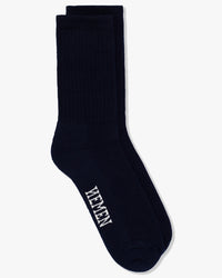 Hemen Biarritz HMN04 Organic Cotton Rib Sport Socks - Navy | Hemen Biarritz Socks | JEANSTORE