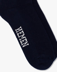 Hemen Biarritz HMN04 Organic Cotton Rib Sport Socks - Navy | Hemen Biarritz Socks | JEANSTORE