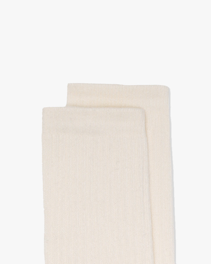 Hemen Biarritz HMN04 Organic Cotton Rib Sport Socks - Natural