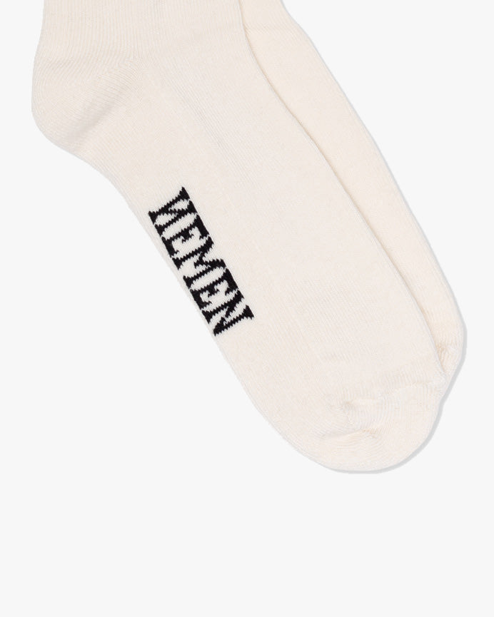 Hemen Biarritz HMN04 Organic Cotton Rib Sport Socks - Natural