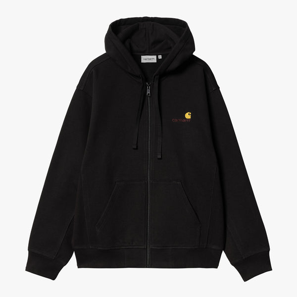 Carhartt WIP Hooded American Script Jacket - Black | Carhartt WIP Jackets & Coats | JEANSTORE