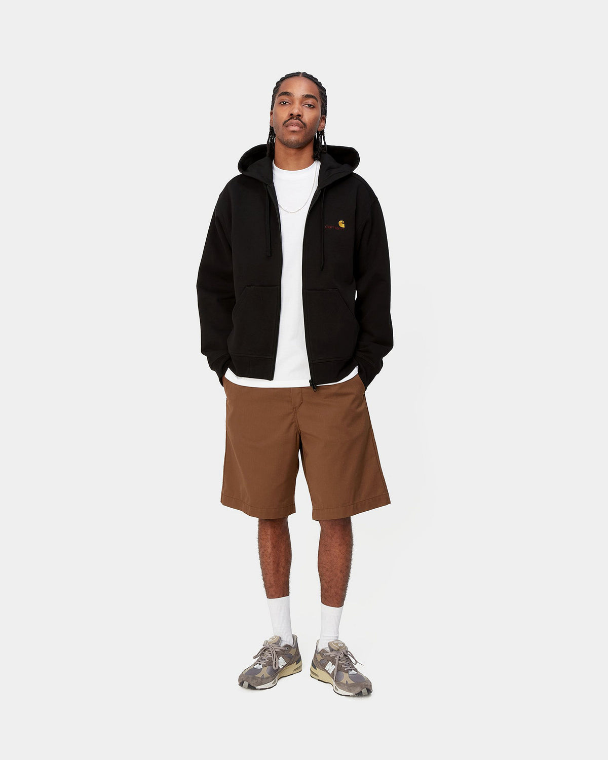 Carhartt WIP Hooded American Script Jacket - Black | Carhartt WIP Jackets & Coats | JEANSTORE