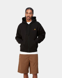 Carhartt WIP Hooded American Script Jacket - Black | Carhartt WIP Jackets & Coats | JEANSTORE