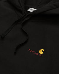 Carhartt WIP Hooded American Script Sweat - Black | Carhartt WIP Sweaters & Knitwear | JEANSTORE