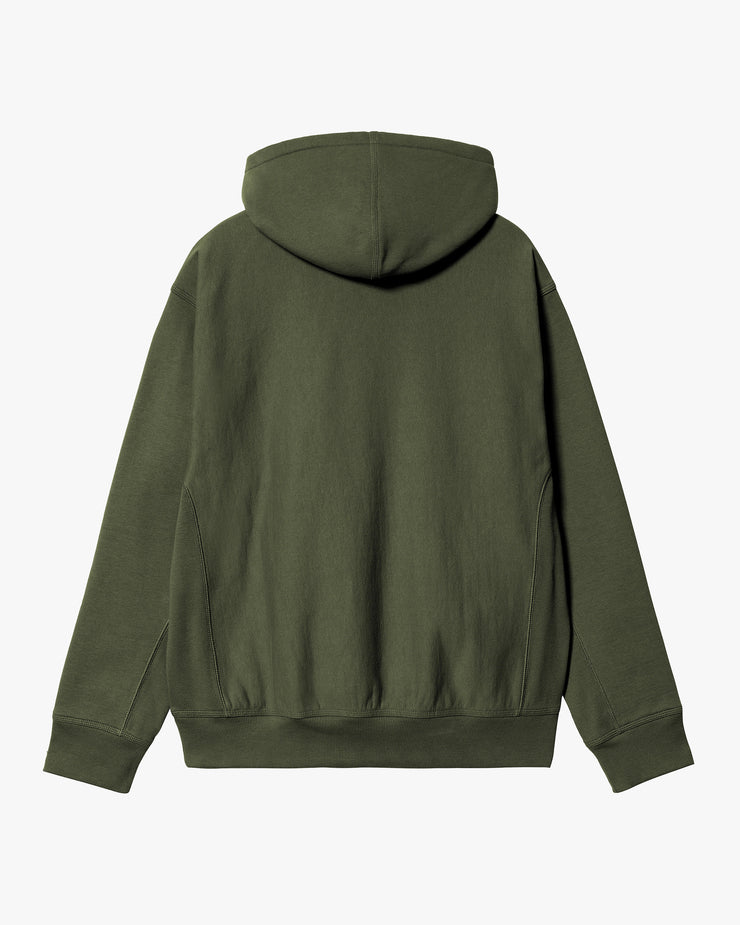 Carhartt WIP Hooded American Script Sweat - Tarragon | Carhartt WIP Sweaters & Knitwear | JEANSTORE