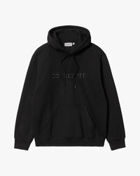 Carhartt WIP Hooded Sweatshirt - Black / Black | Carhartt WIP Sweaters & Knitwear | JEANSTORE