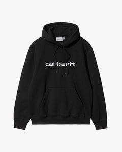 Carhartt WIP Hooded Sweatshirt - Black / White