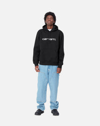 Carhartt WIP Hooded Sweatshirt - Black / White | Carhartt WIP Sweaters & Knitwear | JEANSTORE