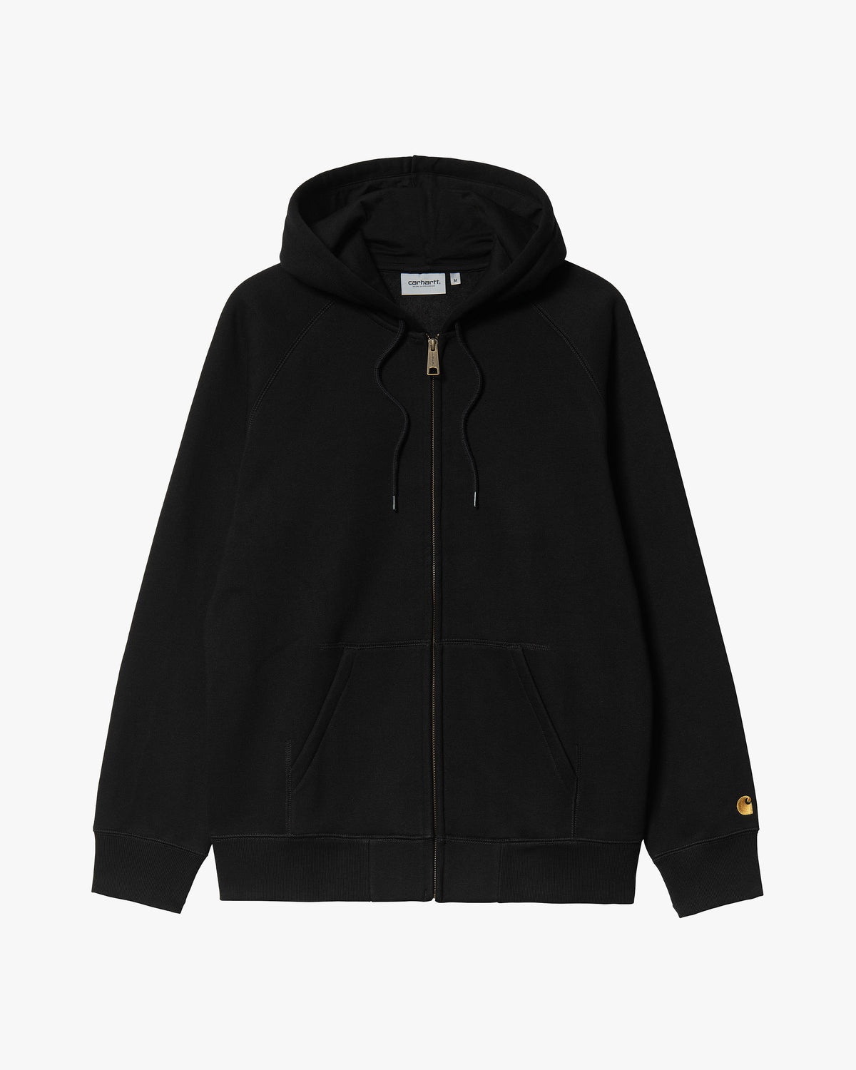 Carhartt WIP Hooded Chase Jacket - Black / Gold | Carhartt WIP Jackets & Coats | JEANSTORE