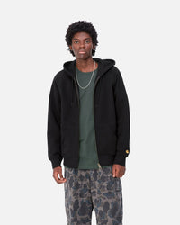Carhartt WIP Hooded Chase Jacket - Black / Gold | Carhartt WIP Jackets & Coats | JEANSTORE