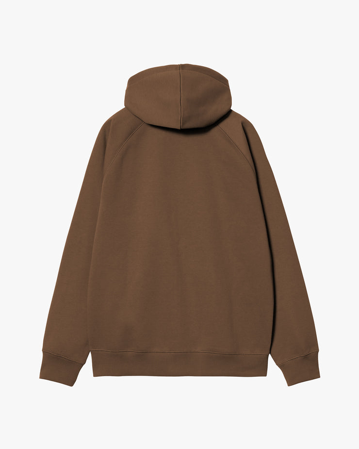 Carhartt WIP Hooded Chase Jacket - Chocolate / Gold