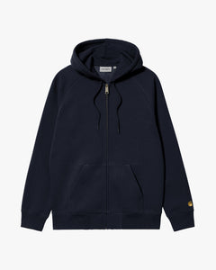 Carhartt WIP Hooded Chase Jacket - Dark Navy / Gold