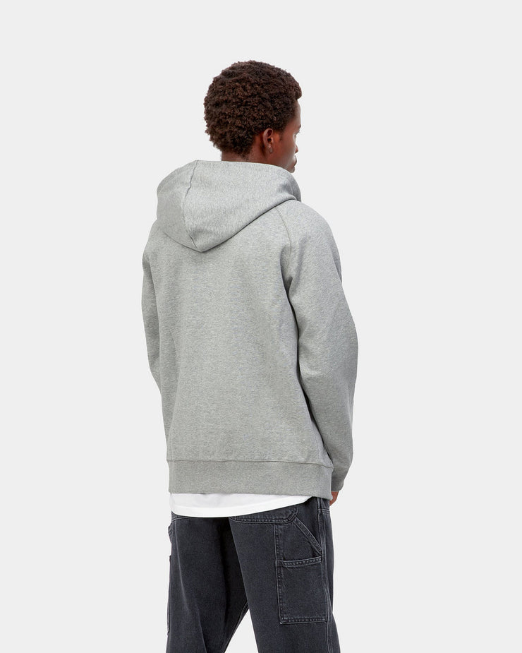 Carhartt WIP Hooded Chase Jacket - Grey Heather / Gold | Carhartt WIP Jackets & Coats | JEANSTORE