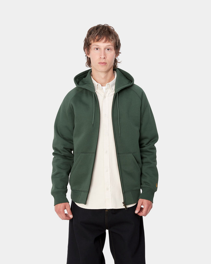 Carhartt WIP Hooded Chase Jacket - Sycamore Tree / Gold