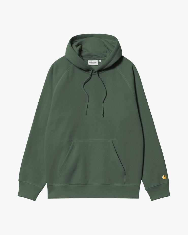 Carhartt WIP Hooded Chase Sweat - Sycamore Tree / Gold