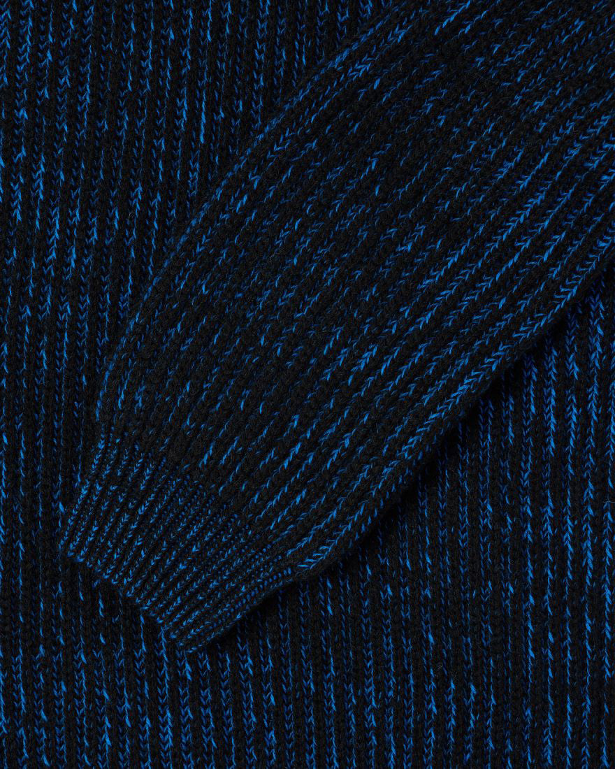 Edwin Roni High Collar Sweater - Black / Blue | Edwin Sweaters & Knitwear | JEANSTORE