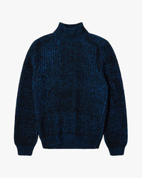 Edwin Roni High Collar Sweater - Black / Blue | Edwin Sweaters & Knitwear | JEANSTORE