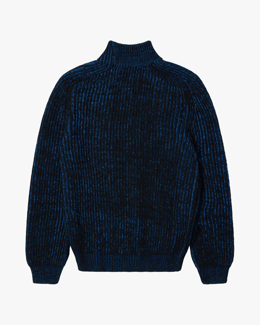 Edwin Roni High Collar Sweater - Black / Blue | Edwin Sweaters & Knitwear | JEANSTORE