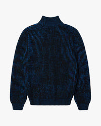 Edwin Roni High Collar Sweater - Black / Blue | Edwin Sweaters & Knitwear | JEANSTORE