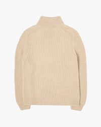 Edwin Roni High Collar Sweater - Beige | Edwin Sweaters & Knitwear | JEANSTORE