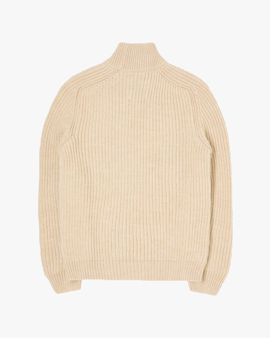 Edwin Roni High Collar Sweater - Beige | Edwin Sweaters & Knitwear | JEANSTORE