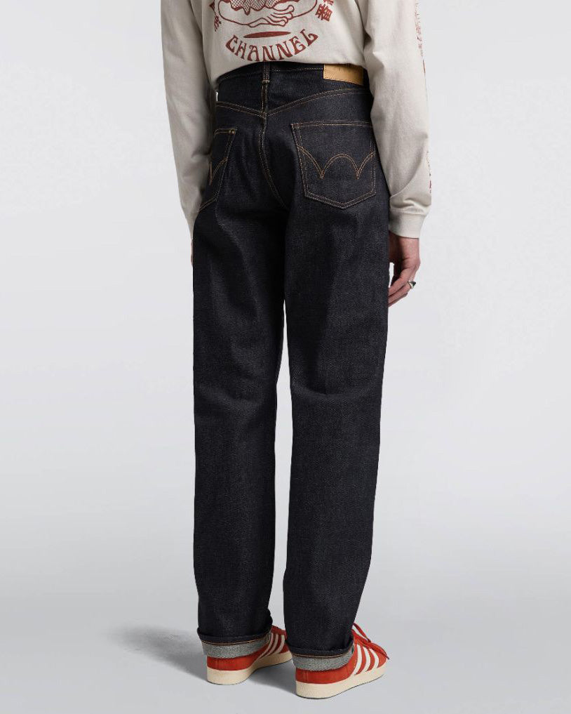 Edwin Made In Japan Regular Straight Mens Jeans - 13.5oz Kaihara Dark Pure Indigo Rainbow Selvage Denim / Blue Unwashed | Edwin Jeans | JEANSTORE