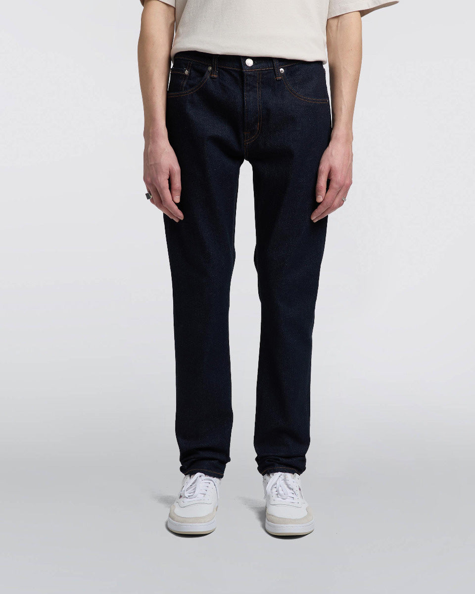 Edwin Made In Japan Slim Tapered Mens Jeans - 13oz Kaihara Pure Indigo Stretch Denim / Blue Rinsed | Edwin Jeans | JEANSTORE
