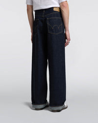 Edwin Made In Japan Wide Pant Loose Mens Jeans - 14oz Kurabo Recycled Red Selvage Denim / Blue Rinsed | Edwin Jeans | JEANSTORE