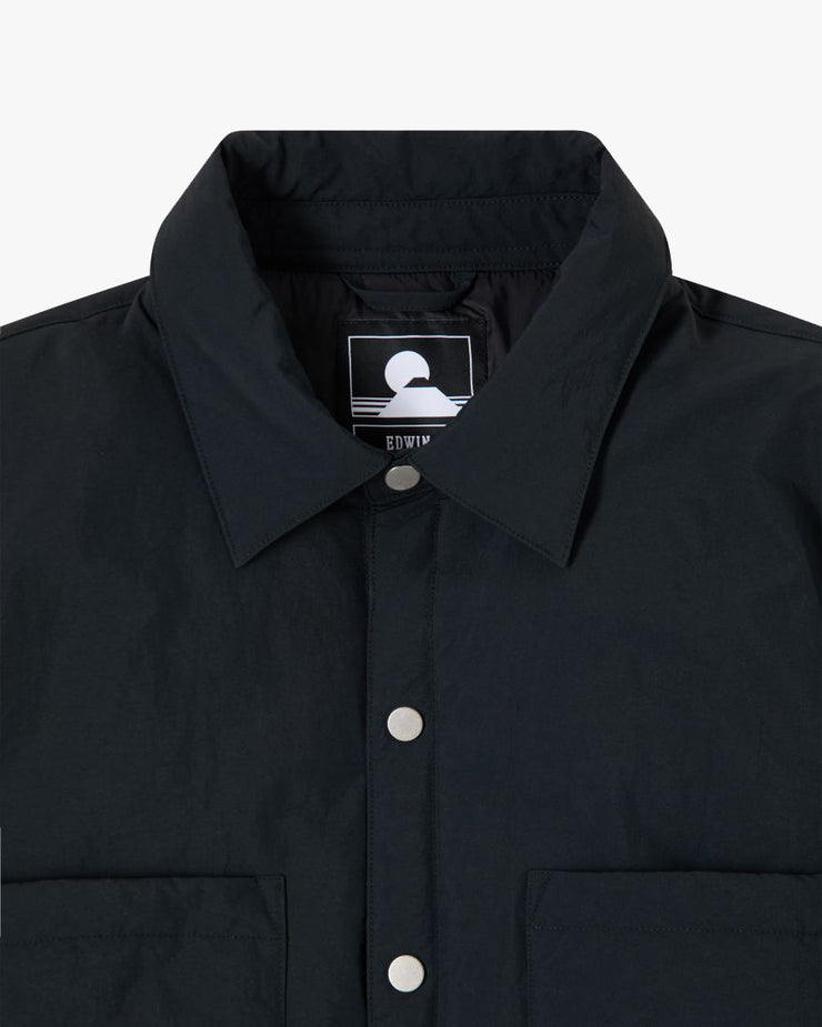 Edwin Sphere Padded Overshirt - Black | Edwin Shirts | JEANSTORE