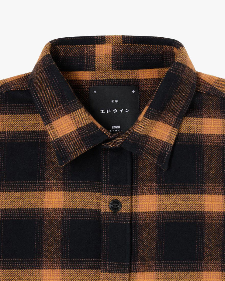 Edwin Sebastian Shirt - Brown / Black | Edwin Shirts | JEANSTORE