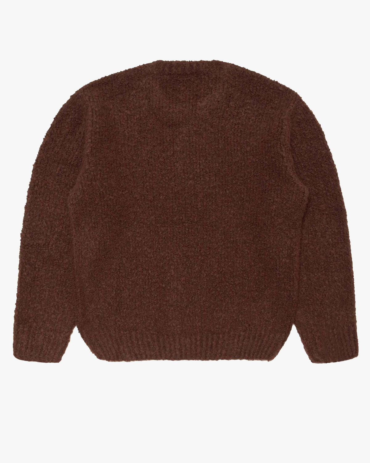 Edwin Dun Textured Sweater - Rum Raisin Garment Washed