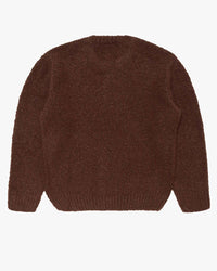 Edwin Dun Textured Sweater - Rum Raisin Garment Washed