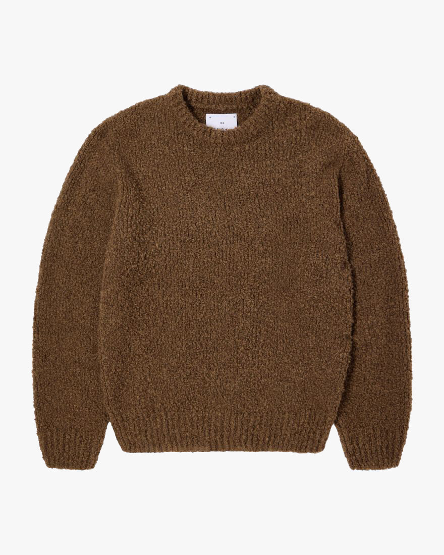 Edwin Dun Textured Sweater - Taupe Garment Washed | Edwin Sweaters & Knitwear | JEANSTORE