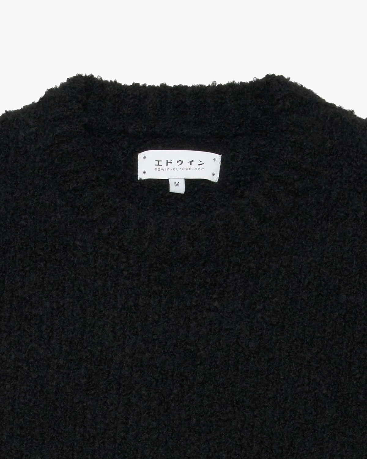 Edwin Dun Textured Sweater - Black Garment Washed | Edwin Sweaters & Knitwear | Jeanstore