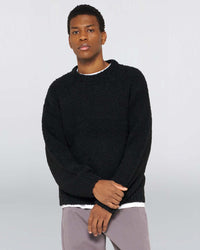 Edwin Dun Textured Sweater - Black Garment Washed | Edwin Sweaters & Knitwear | Jeanstore