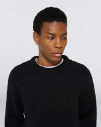 Edwin Dun Textured Sweater - Black Garment Washed | Edwin Sweaters & Knitwear | Jeanstore