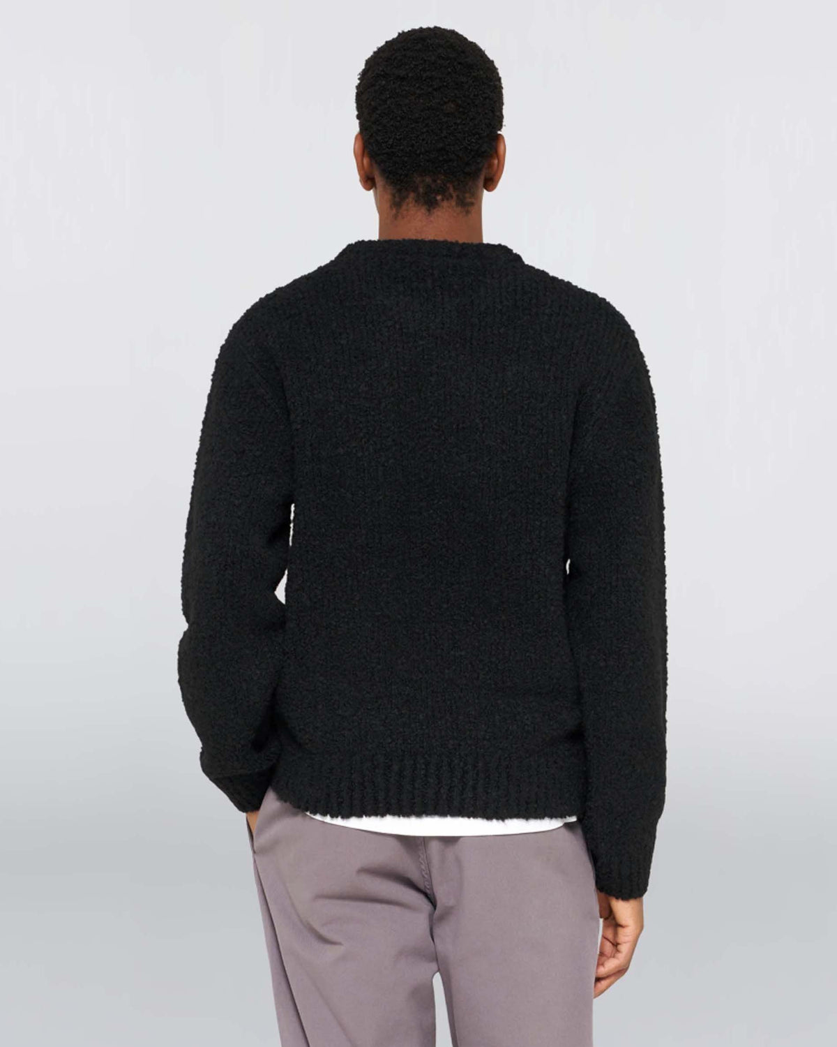 Edwin Dun Textured Sweater - Black Garment Washed | Edwin Sweaters & Knitwear | Jeanstore