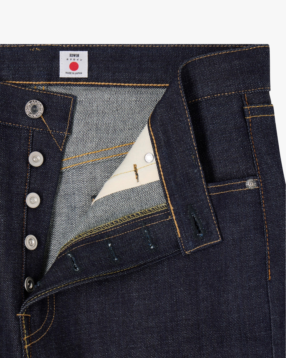 Edwin Made In Japan Regular Straight Mens Jeans - 14oz Kurabo Recycled Red Selvage Denim / Blue Unwashed | Edwin Jeans | JEANSTORE