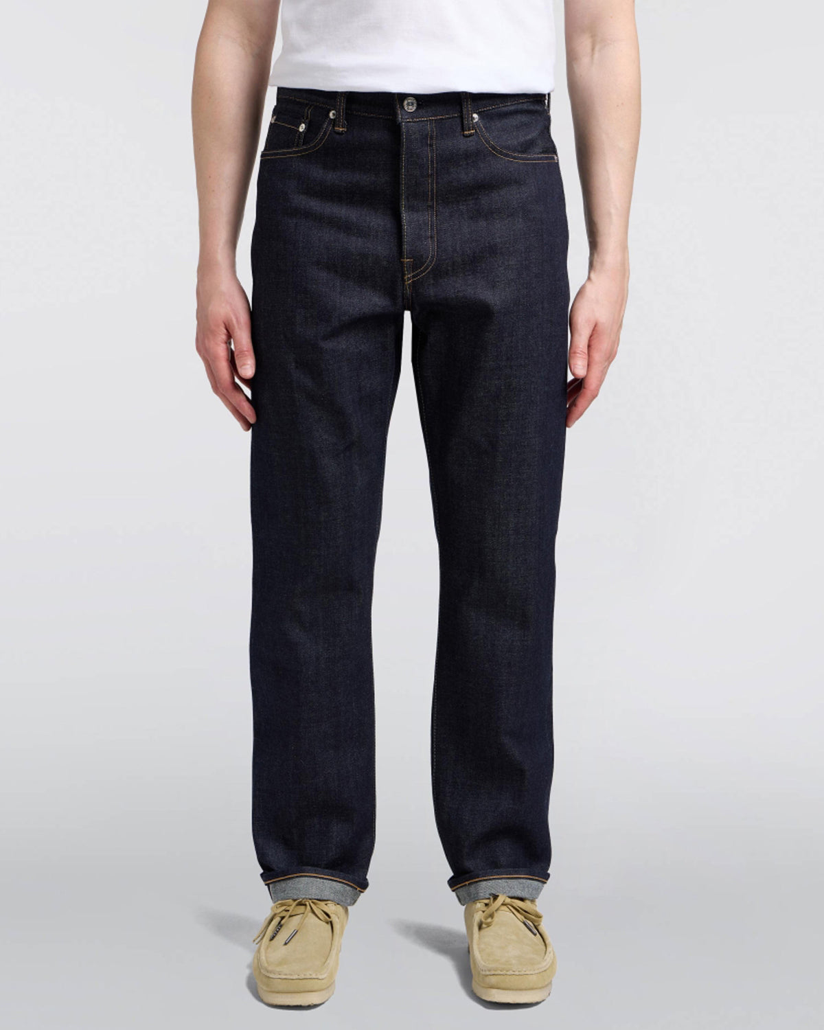 Edwin Made In Japan Regular Straight Mens Jeans - 14oz Kurabo Recycled Red Selvage Denim / Blue Unwashed | Edwin Jeans | JEANSTORE