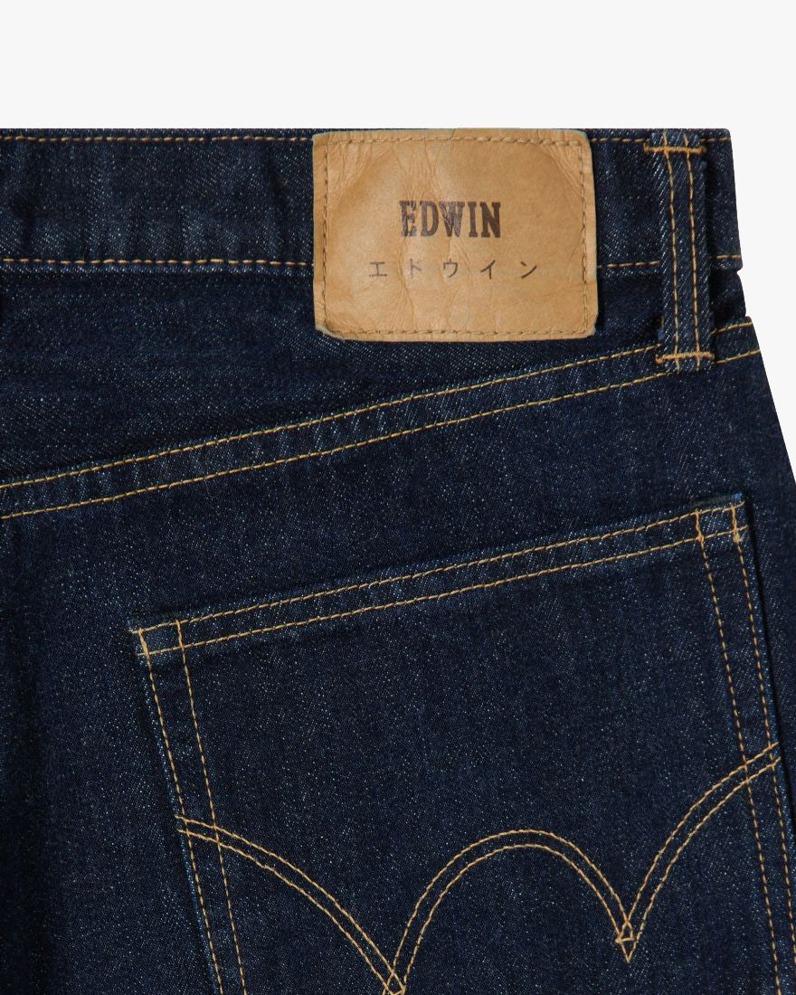 Edwin Made in Japan Loose Fit Mens Jeans - 14oz Kurabo Recycled Red Selvage Denim / Blue Rinsed | Edwin Jeans | JEANSTORE