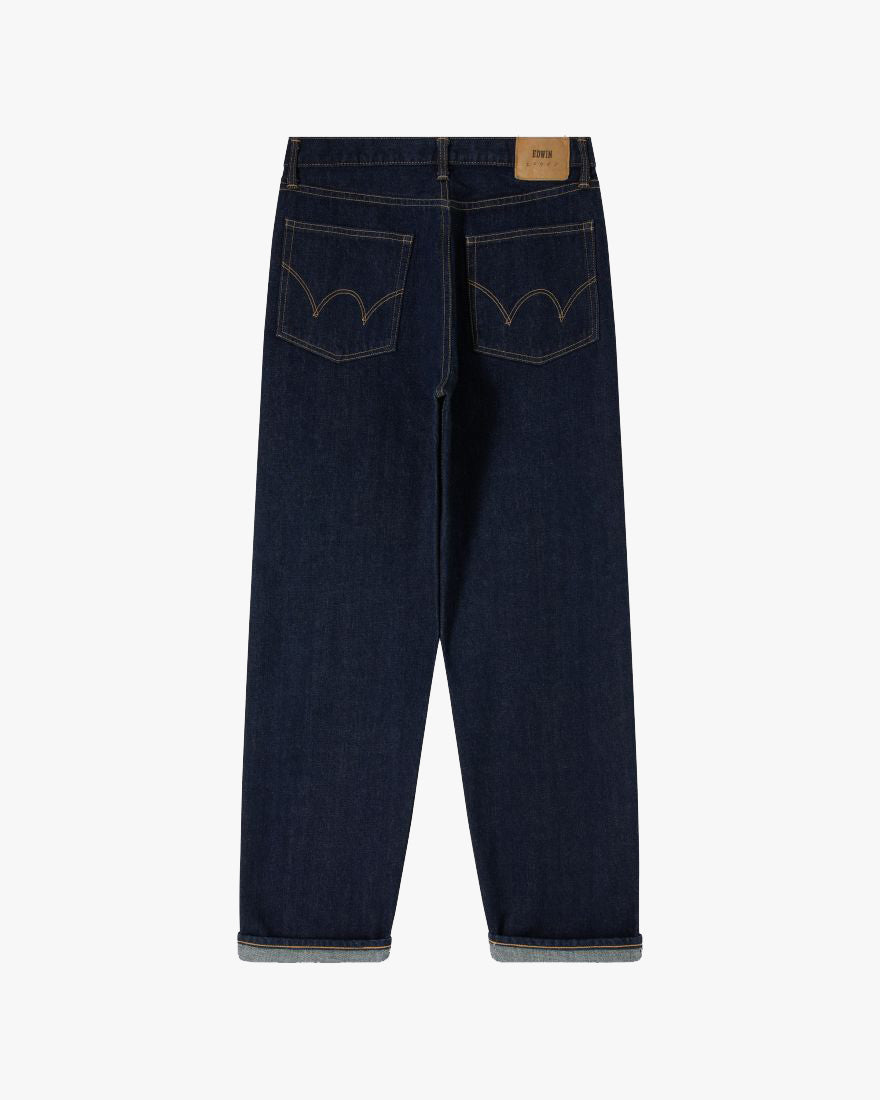 Edwin Made in Japan Loose Fit Mens Jeans - 14oz Kurabo Recycled Red Selvage Denim / Blue Rinsed | Edwin Jeans | JEANSTORE