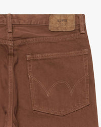 Edwin Made in Japan Loose Fit Mens Jeans - 14oz Kurabo Natural Red Selvage Denim / Brown Overdyed