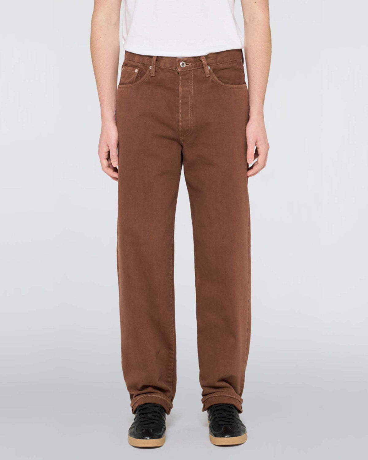 Edwin Made in Japan Loose Fit Mens Jeans - 14oz Kurabo Natural Red Selvage Denim / Brown Overdyed